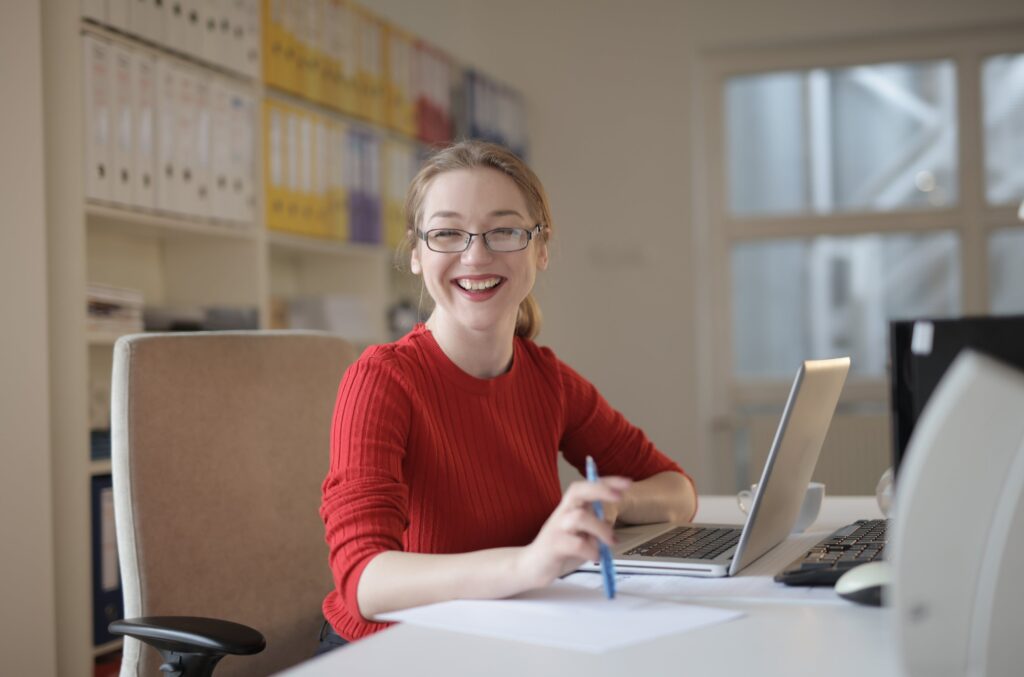 woman wearing eyewear