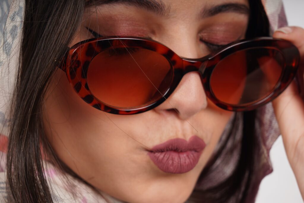 photo of woman wearing glasses